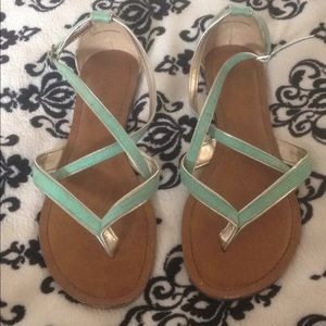 Sea foam green sandals